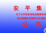 安平集团关于公开招录省级直属森林消防综合救援队伍朝阳大队消防员的公告